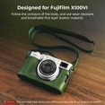 thumbnail image 2 of SMALLRIG X100VI Half Leather Case Kit with Shoulder Strap, Retro Style Leather Camera Half Leather Case with Aluminum Alloy Frame for FUJIFILM X100VI (Green) - 4701, 2 of 8