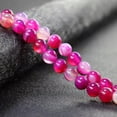 thumbnail image 2 of HOOUN Natural Agate Gemstone Round Beads 15.5'' 6mm 8mm 10mm 12mm Pink with Stripe-8 mm, 2 of 3