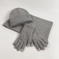 thumbnail image 4 of HNMKIU Cozy Winter Knit Scarf Hat Set For Women Men Unisex Soft Yarn Warm Weather Ensemble Accessories Light Gray - One Size, 4 of 4