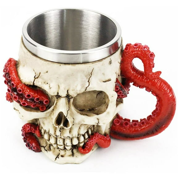 Matsuzay Taza con mango de resina de acero inoxidable de 600ml, taza de té y café, Bar interior, cantimplora de Hotel, elemento de Halloween, vasos de Barra de herramientas Matsuzay HA010513-00B