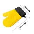 thumbnail image 2 of Heat Resistant Gloves, Thick Insulated Mitts, Oven Baking Hand Protection, Kitchen Cooking Utensils, Yellow, 2 of 6