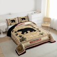 thumbnail image 3 of Homewish Animal Bear Full Size Comforter Sets 3-Piece for Female Men Adults,Retro Vintage Bedding Comforter Set,Jungle Woodland Wildlife Lightweight Bedding Sets,Lightweight Room Decor,Reversible, 3 of 8