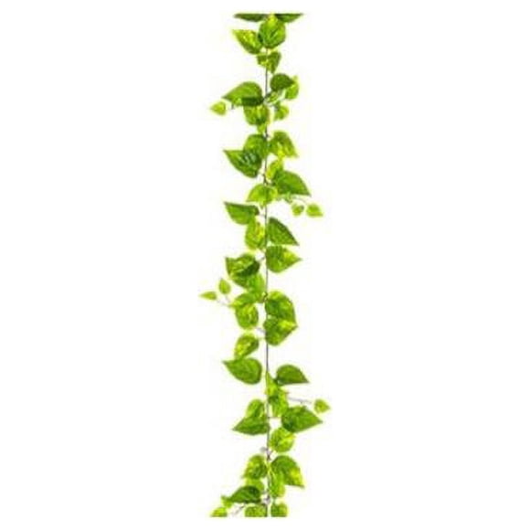 AllState Floral PGP808-GR-WH 5 ft. UV Protected PVC Ivy Leaf Garland - Green & White