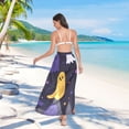 thumbnail image 7 of FORMRS Womens Long Sarong Beach Wrap Semi-Sheer Bikini Skirt Bathing Swimsuit Cover Up, Halloween Colorful Ghosts, 7 of 7