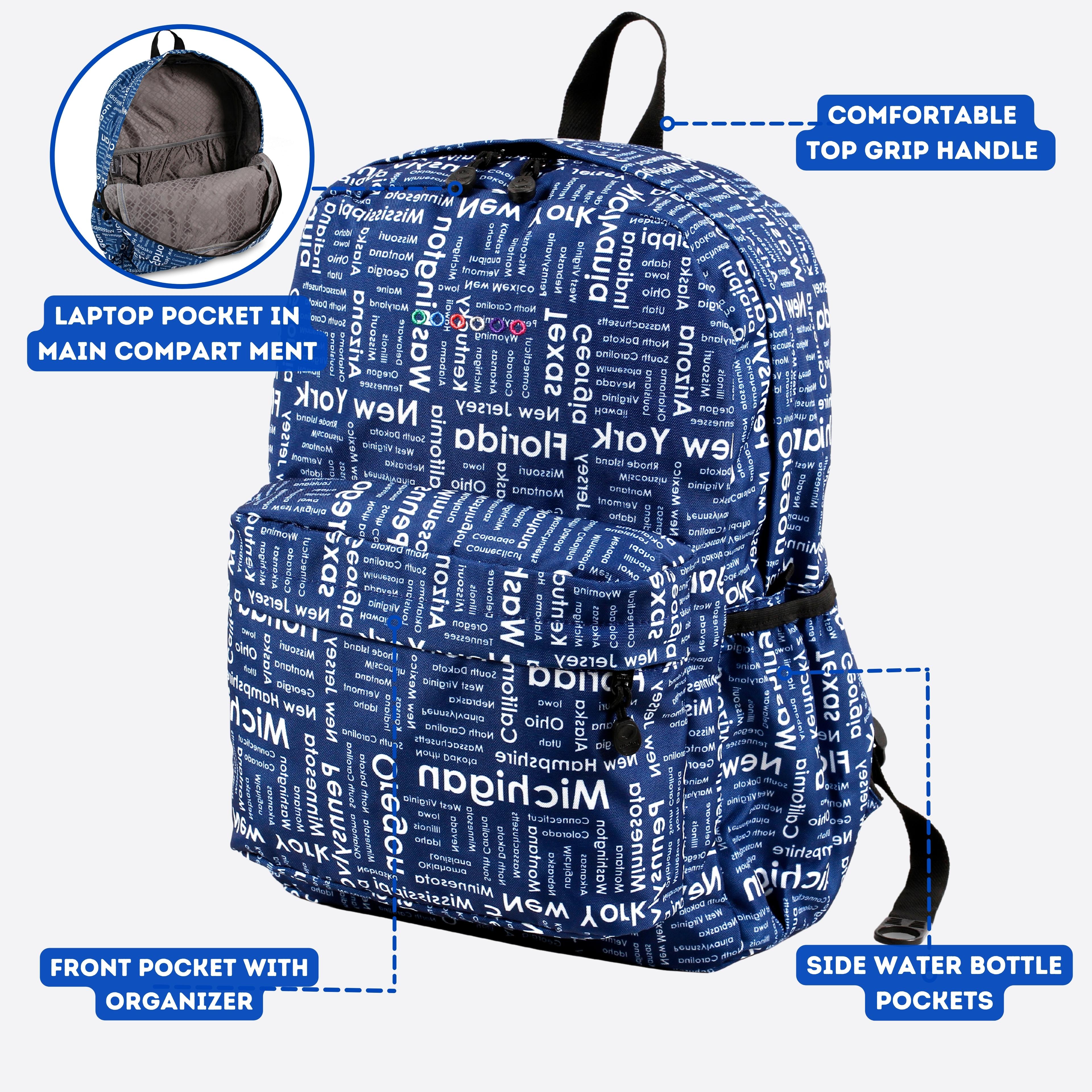 J World Oz 17" Day Backpack for School and Travel, Road Trip
