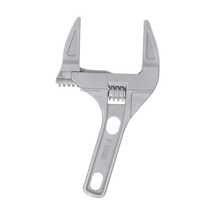 Llave inglesa ajustable, llave inglesa de gran apertura de vástago corto para baño, herramienta manual para reparar tuercas, herramientas para reparar tuberías de fontanería
