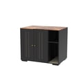 thumbnail image 1 of Modern Cat Litter Box Cabinet – Hidden Black Enclosure with Power Outlet (Fits Automatic Litter Boxes, Spacious Storage), 1 of 7