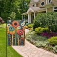 thumbnail image 2 of Yayeee Garden Flag 28" x 40" Double Sided Outdoor Yard Lawn Holiday Decorations, Red Colorful Flowers with Dots, 2 of 6