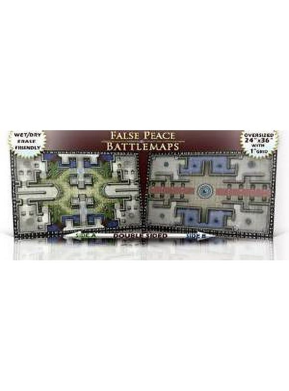 False Peace Double-Sided Battlemat - 24" x 36", 1" Square Grid Great Condition