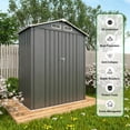 thumbnail image 6 of Easmvetaln 5x3x6FT Metal Sheds & Outdoor Storage, Tool Shed for Patio Backyard Garden (Gray), 6 of 7