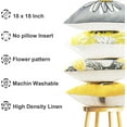 thumbnail image 3 of Yellow Linen Decorative Throw Pillow Covers 18x18 Pillow Cover Set of 4,Farmhouse Outdoor Pillow Covers, Throw Pillows Couch Pillow Covers for Sofa,Square Pillowcase Covers Home Decor, 3 of 6