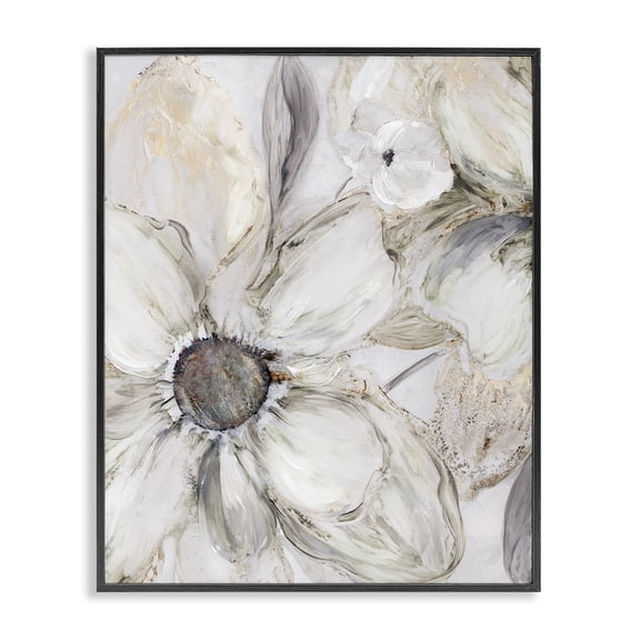 Stupell Industries French Country Neutral Sandstone Blooms Black Framed Giclee Art, 11 x 14, by Carol Robinson