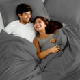 thumbnail image 2 of Bare Home Luxury 3 Piece Duvet Cover and Sham Set - Premium 1800 Ultra-Soft Brushed Microfiber - Hypoallergenic, Easy Care, Wrinkle Resistant (Queen, Gray), 2 of 6