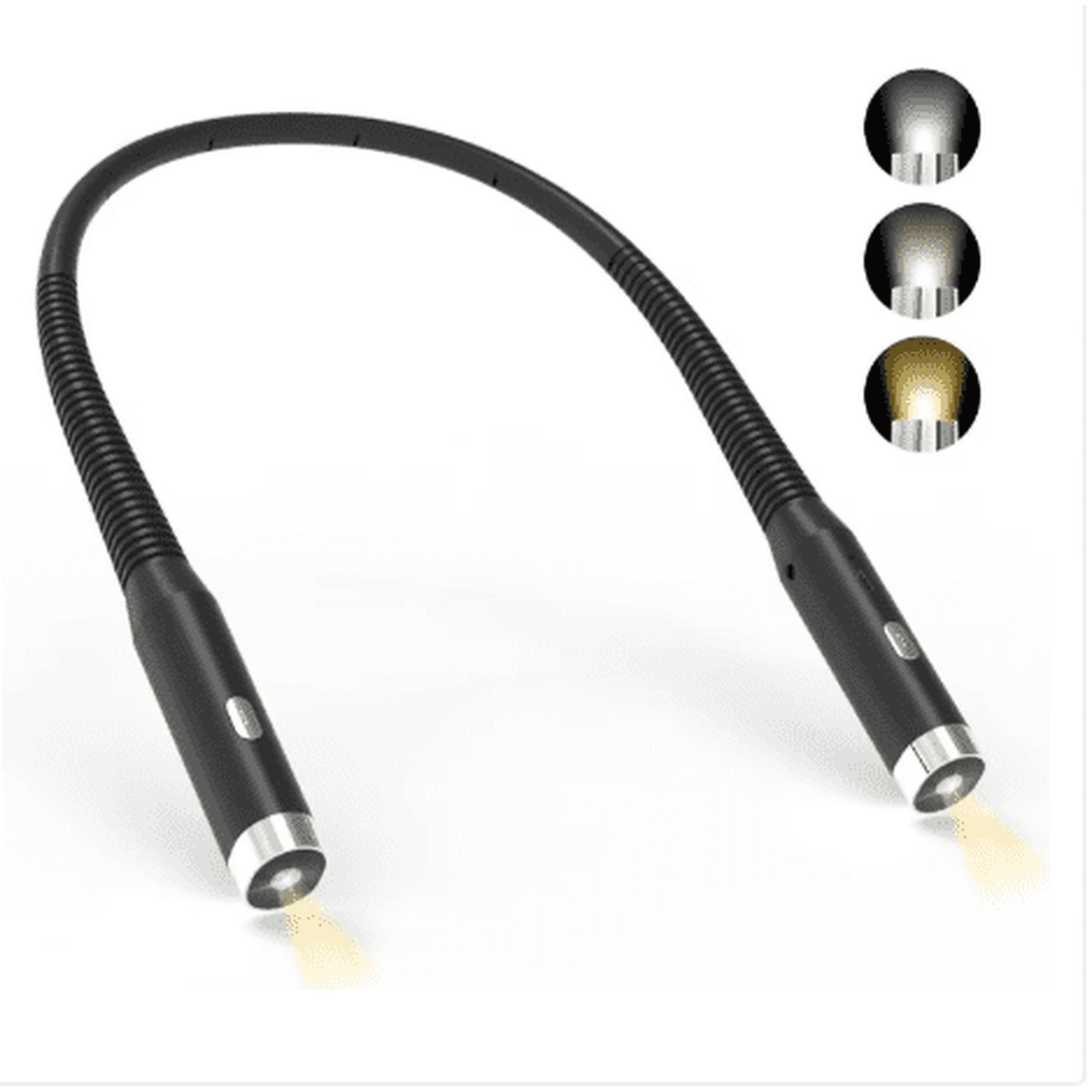 Neck light Rechargeable bedside light Adjustable to 3 colours and 3 brightness levels Folds 360° USB LED reading light for travel knitting and camping