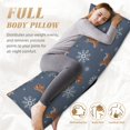 thumbnail image 7 of Naloa Squirrel And Snowflakes Body Pillow Cover, Pillowcases with Hidden Zipper Breathable Long Pillow Case (Pillows are not included,20x54 inch), 7 of 7