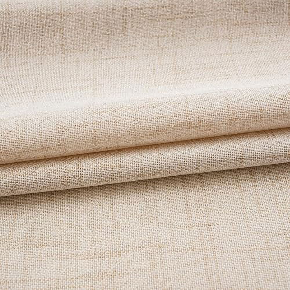 DriftAway Pinch Pleat Linen Textured Semi Sheer Solid Farmhouse and Modern Rustic Linen Curtains High Ceiling Extra Long Drapes for Living Room 13 ft Length 1 Panels W52 x L156 Inches Long Beige