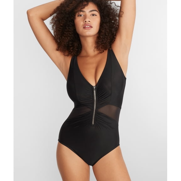 Miraclesuit womens Network News Vive One-Piece, 10, Black
