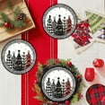 thumbnail image 4 of Luoshdecor Christmas Paper Plates,16 Pcs Black Plaid Disposable Snow Forest Plates for Winter Dinner Party Family Gatherings, 4 of 6