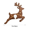 thumbnail image 3 of 3D Light-Up Wooden Reindeer Christmas Decor (12-Pack),Handmade Real Wood LED Lights Christmas Wall Hanging Ornament with Warm Backlit Peel & Stick Glow, for Living Room, Bedroom, Fireplace (7"), 3 of 7