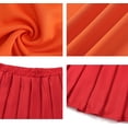 thumbnail image 4 of Couples Halloween Costumes for Women Velma Cosplay Outfit Orange Velma Costume with Mini Skater Skirt, 4 of 6