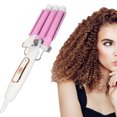 thumbnail image 1 of Rizador de Pelo de 3 Barriles, Rizador de Pelo de Playa, Rizador de Pelo de Cerámica Portátil con temperatura Ajustable y Cable de Alimentación Giratorio de 360 ​​para, 1 of 7