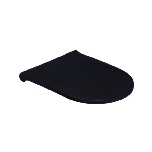 Btomtd Toilet Lid Cover Stretch Bathroom Toilet Lid Seat Cover Washable Soft Toilet Protector Cover Fits All Toilet Lid Elastic Soft And Comfortable, Black