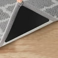 thumbnail image 1 of 8 Pcs Grippers for Rugs, Non Slip Rug Pads for Hardwood Floors and Tiles, Reusable and Washable Rug Tape for Area Rugs, Dual Sided Adhesive Rug Pad Gripper Keep Corners Flat(Black), 1 of 7