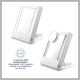 Conair LED Lighted Vanity Makeup Mirror BE200W, 5x Spot Magnification ...