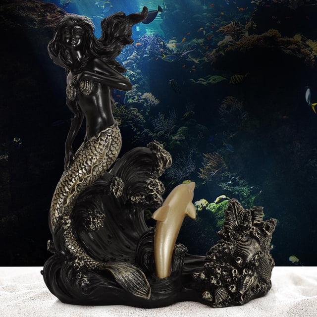Portabotellas de vino Estatuas de sirena Estante para una sola botella Estante para vino y escultura para Negro Cola soporte para botellero