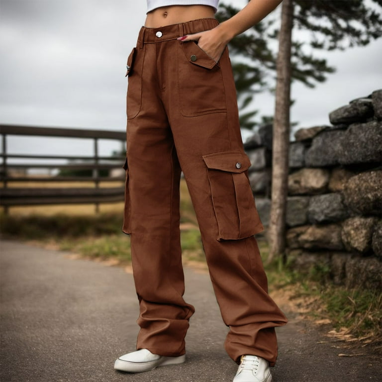 Cargo Pants 2023 Cargo Pants Woman Relaxed Fit Baggy Clothes Black