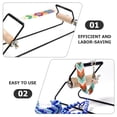 thumbnail image 3 of AURARMLET Thread Beading 1Pack Bracelet Knitting Tool Rectangular Frame Metal Wood Diy Tool for All Ages, 3 of 8