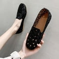 thumbnail image 5 of YHAJDS Closed Toe Flats for Women Solid Color Square Slip On Soft Loafers Casual Daily Work Shoes, 5 of 7