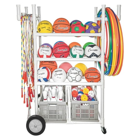 Champion Sports High Impact All-Terrain Heavy-Duty Cart, White, 53" x 19" x 59", White