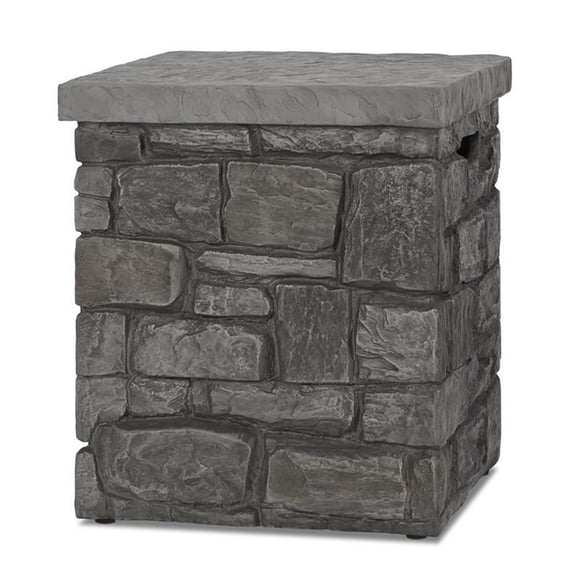 Real Flame Canada Sedona Heavy Gauge Steel Propane Tank Cover in Gray Finish