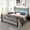 Black, variant on 53.6" Queen Metal Bed Frame with Tall Headboard & Footboard,LED Lighting,Noise-Free Design & Under-Bed Storage,No Box Spring Required,Black