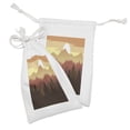thumbnail image 2 of Landscape Fabric Pouch Set of 2, Dramatic Forest Mountains and Pine Trees Scene, Small Drawstring Bag for Toiletries Masks and Favors, 9" x 6", Multicolor, by Ambesonne, 2 of 2