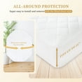 thumbnail image 6 of Quilted Fitted Full Mattress Pad Cover, Waterproof Mattress Protector, Deep Pocket Elastic Fits Up to 18'', Breathable Soft Alternative Filling Mattress Pad, 6 of 8