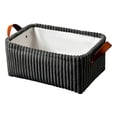thumbnail image 2 of Corduroy Storage Basket Collapsible Storage Bin with Reinforced Handles Foldable Basket Organizer for Kids Toys Clothes Closet, 2 of 7