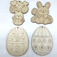 thumbnail image 2 of Colgante de madera con grabado láser para manualidades, conejitos de Pascua, Navidad, muebles, joyas, grafitis infantiles, 2 of 5