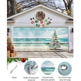 thumbnail image 2 of Christmas Garage Door Banner Cover 6 x 13 ft, Summer Beach Oil Painting Christmas Tree Christmas Garage Door Decorations Holiday Christmas Backdrop Decor for Winter New Year Xmas Party, 2 of 6