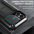 thumbnail image 4 of Case for iPhone 16 Plus,Military Grade 3 in 1 Metal Full-Body Rugged Stylish Kickstand Protective Case with Built-in Screen Protector Phone Case for iPhone 16 Plus,6.7 inch 2024 (Silver), 4 of 14