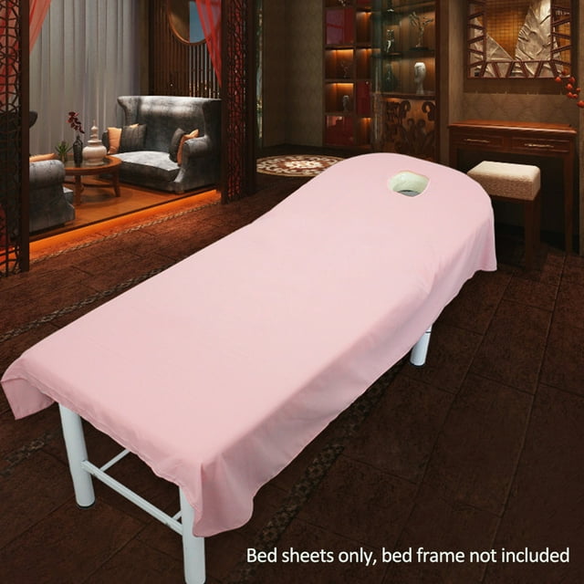 Cosmetic salon sheets SPA massage treatment bed table cover sheets with hole