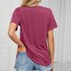 thumbnail image 4 of Camiseta de mujer con cuello en V, camiseta de mujer, camiseta de manga corta para mujer, camiseta de verano para mujer, calidad superior, 4 of 6