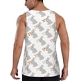 thumbnail image 3 of Easygdp Gray Rabbit Men's Tank Top, Sleeveless Muscle T Shirts, Breathable, Quick-Dry, Loose for Gym, Running, Fitness - XX-Large, 3 of 9