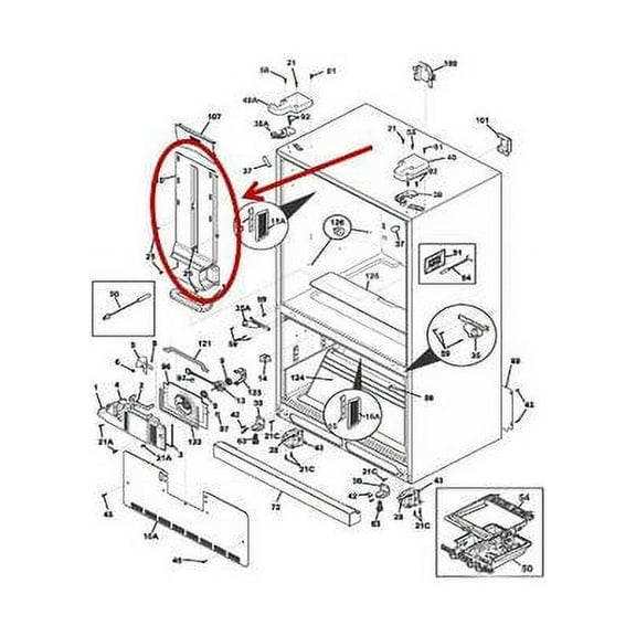 Frigidaire 5304508009 Refrigerator Air Tower (Genuine Oem Part)