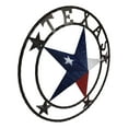 thumbnail image 2 of Western Patriotic Lone Star State Texas With 4 Stars Metal Wall Circle Sign 24"D, 2 of 8