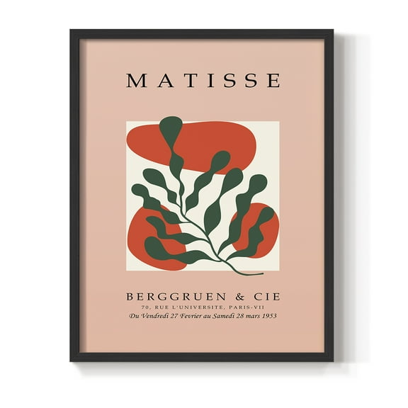 Matisse CCCXXIX in Black Solid Wood 8 x 10 Framed Print