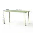 thumbnail image 3 of 55" Outdoor Heavy-Duty Metal Dining Table, All-Weather Patio Balcony Table, Garden Waterproof Table for Backyard, Garden, Deck, Porch, Indoor, Outdoor, Frosty Green, 3 of 10