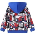 thumbnail image 4 of Sudadera con capucha Marvel Spider-Man con cremallera para niños pequeños de 3 a 4 años, 4 of 6