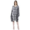 thumbnail image 5 of Moomaya Printed Tunic Kaftan Dress For Women Kimono Sleeves Loungewear Coverup Caftan Dress, 5 of 7